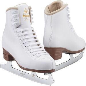 Jackson Ultima Excel Vinyl Upper Lace Up Ice Skates, White, Children's Size-2.5
